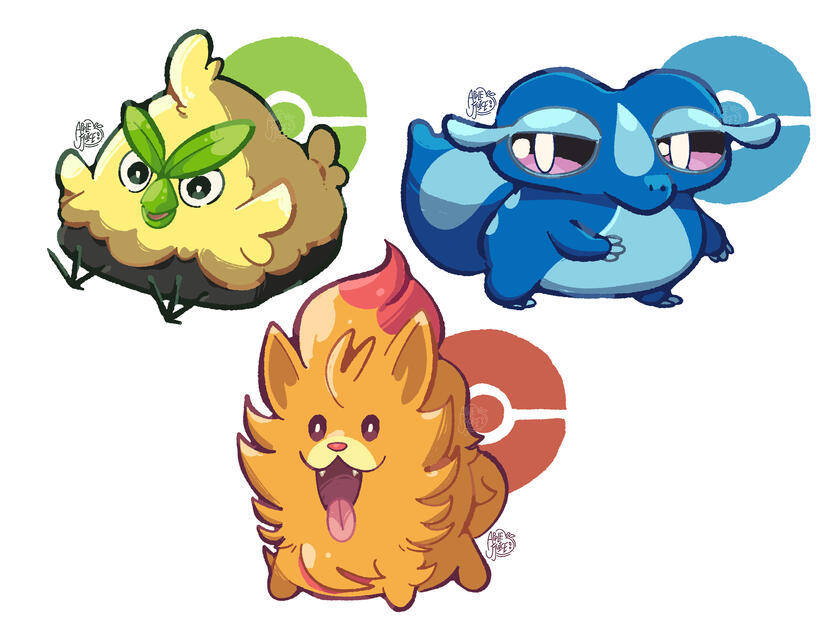 Pokemon Shapes Starters Pokemon Shapes Starters