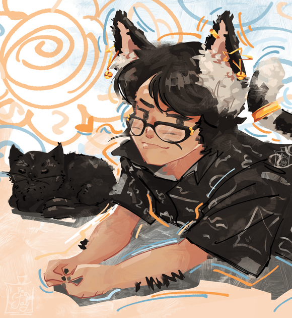 Art Trade I did with my friend Art Trade I did with my friend