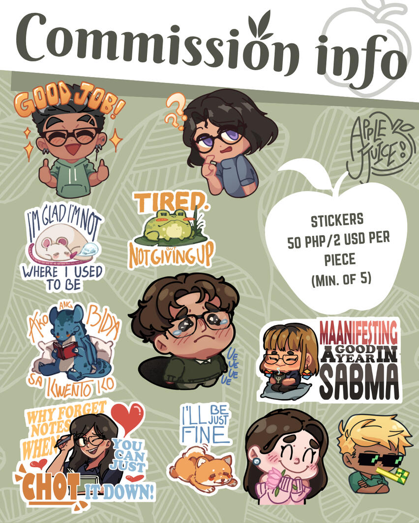 Stickers (Min. of 5) Stickers (Min. of 5)