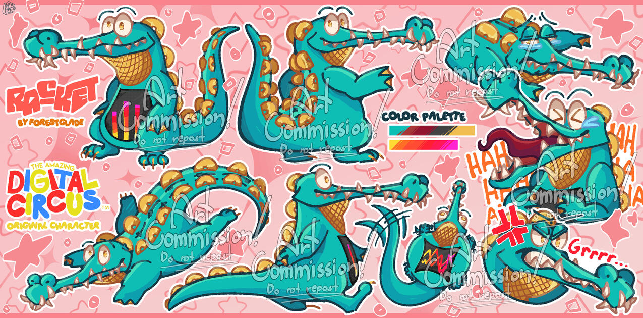 Racket - TADC Character Sheet (Commission Art) Racket - TADC Character Sheet (Commission Art)
