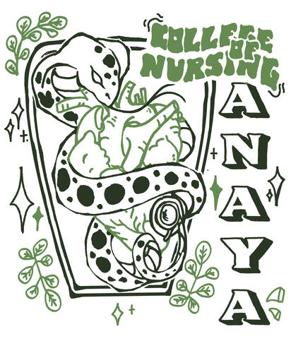 Back Shirt Design - Nursing (Merchandise Design)