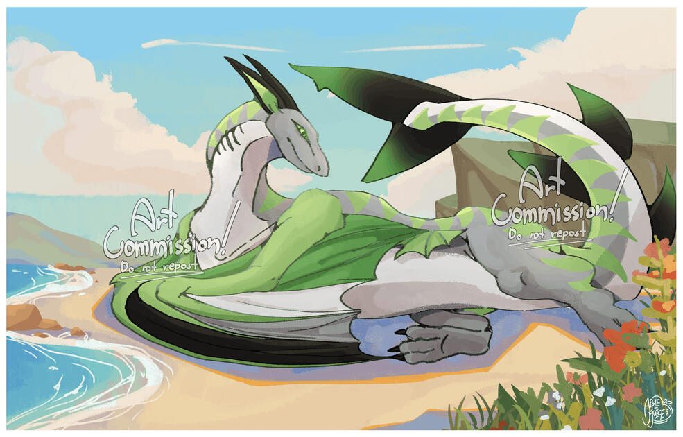 Beach Escapade (Commission Art)